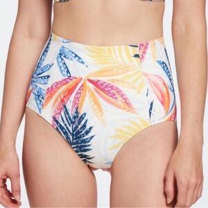 CALIA Carrie Underwood High Rise Power Sculpt Swim Bottom Watercolor Palms Small
